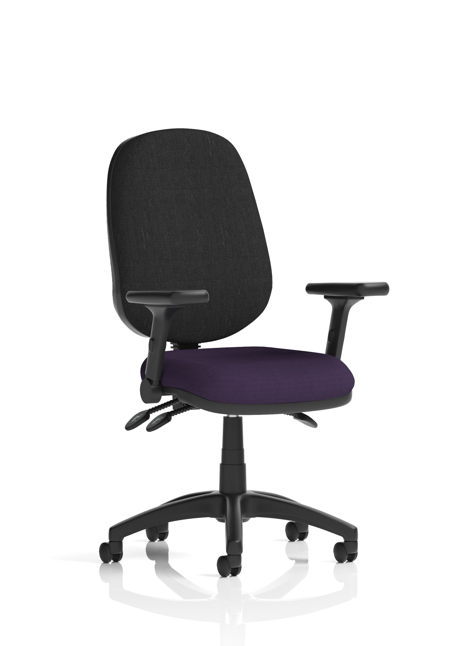 Eclipse Plus III Medium Back Fabric Task Operator Office Chair - Multiple Arm Options - Available in 20 Colour Choices