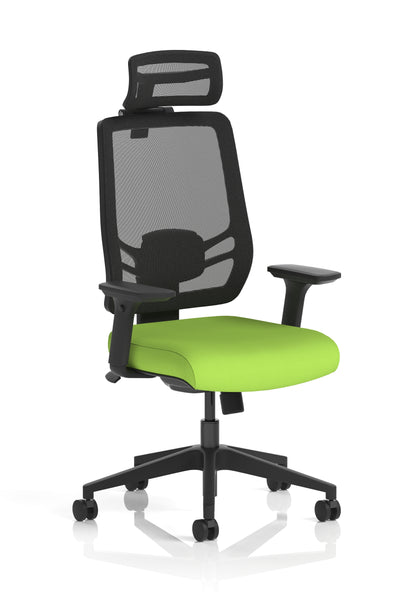 Ergo Twist High Mesh Back Ergonomic Task Operator Office Chair with Height Adjustable Arms - Headrest Options - Available in 20 Colours