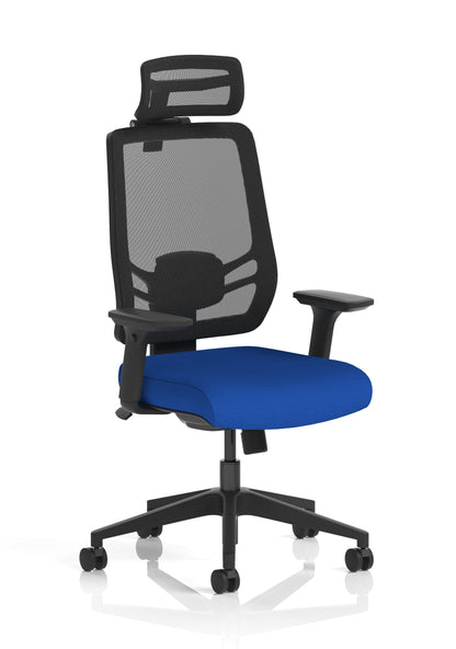 Ergo Twist High Mesh Back Ergonomic Task Operator Office Chair with Height Adjustable Arms - Headrest Options - Available in 20 Colours