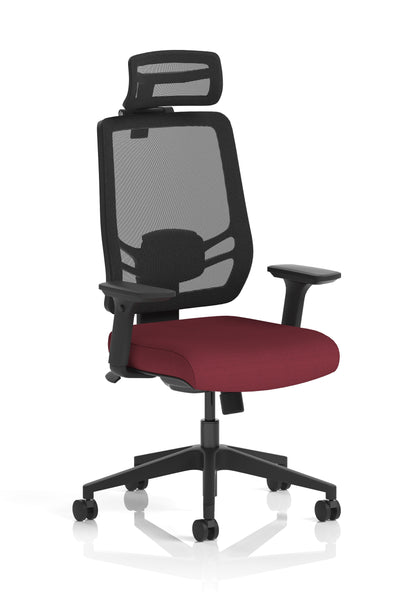 Ergo Twist High Mesh Back Ergonomic Task Operator Office Chair with Height Adjustable Arms - Headrest Options - Available in 20 Colours