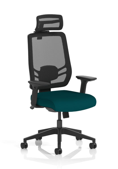 Ergo Twist High Mesh Back Ergonomic Task Operator Office Chair with Height Adjustable Arms - Headrest Options - Available in 20 Colours