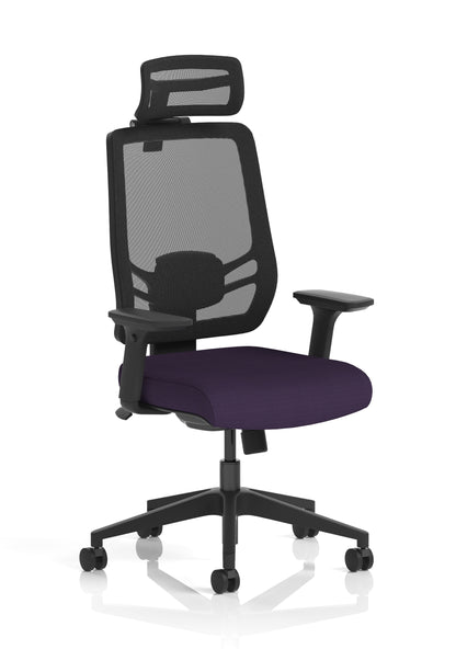 Ergo Twist High Mesh Back Ergonomic Task Operator Office Chair with Height Adjustable Arms - Headrest Options - Available in 20 Colours