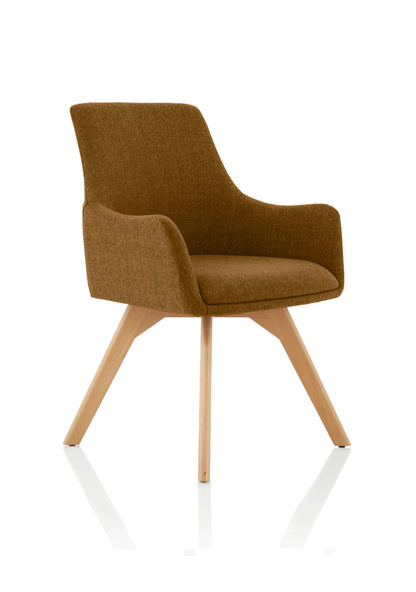 Carmen Fabric Wooden Leg Visitor Chair - Five Colour Options