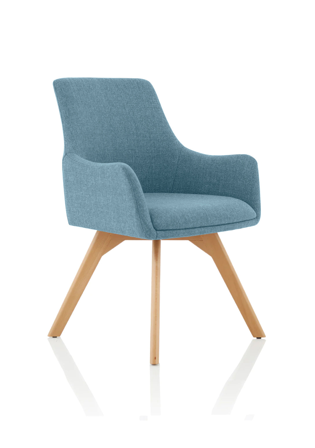 Carmen Fabric Wooden Leg Visitor Chair - Five Colour Options