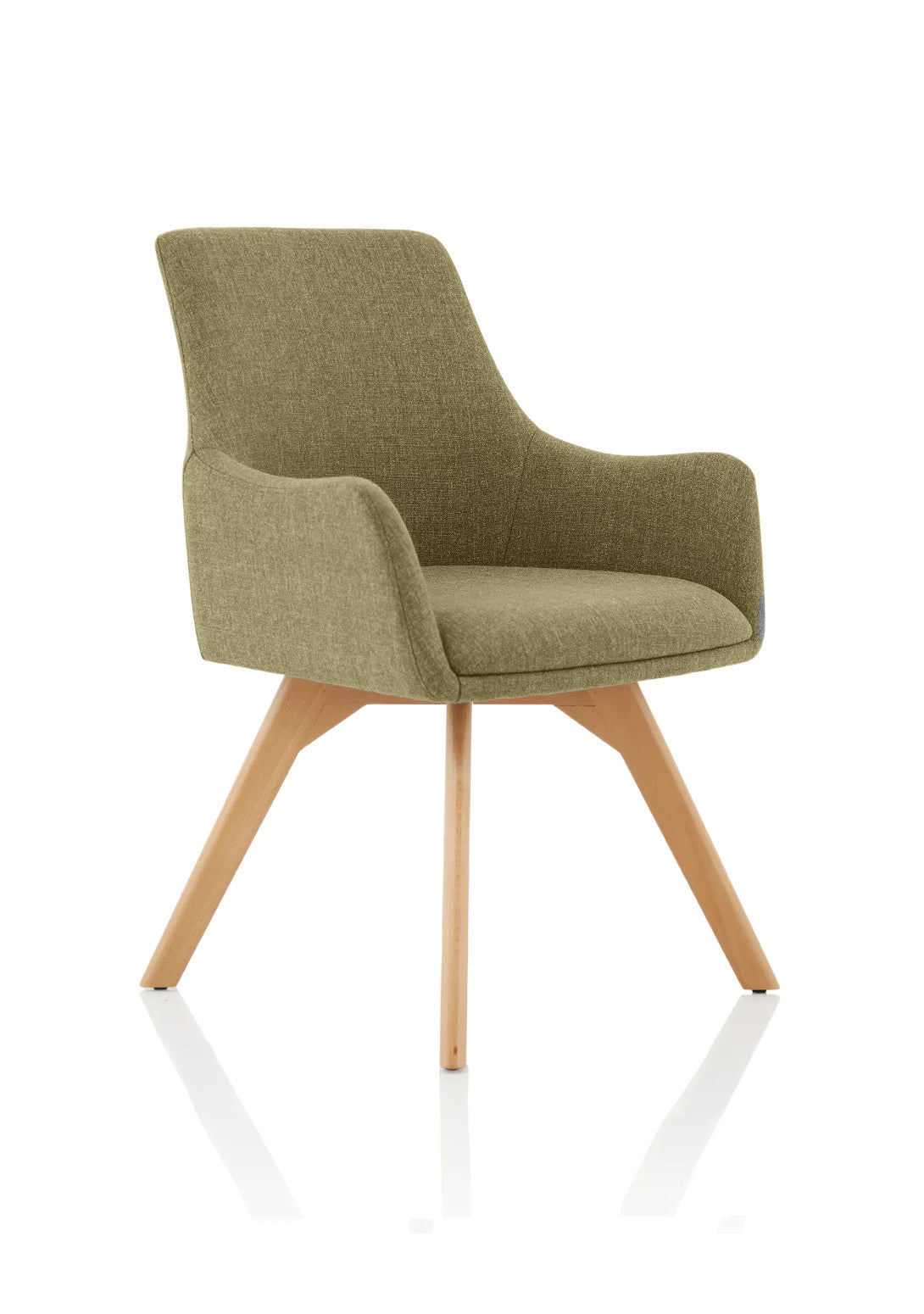 Carmen Fabric Wooden Leg Visitor Chair - Five Colour Options