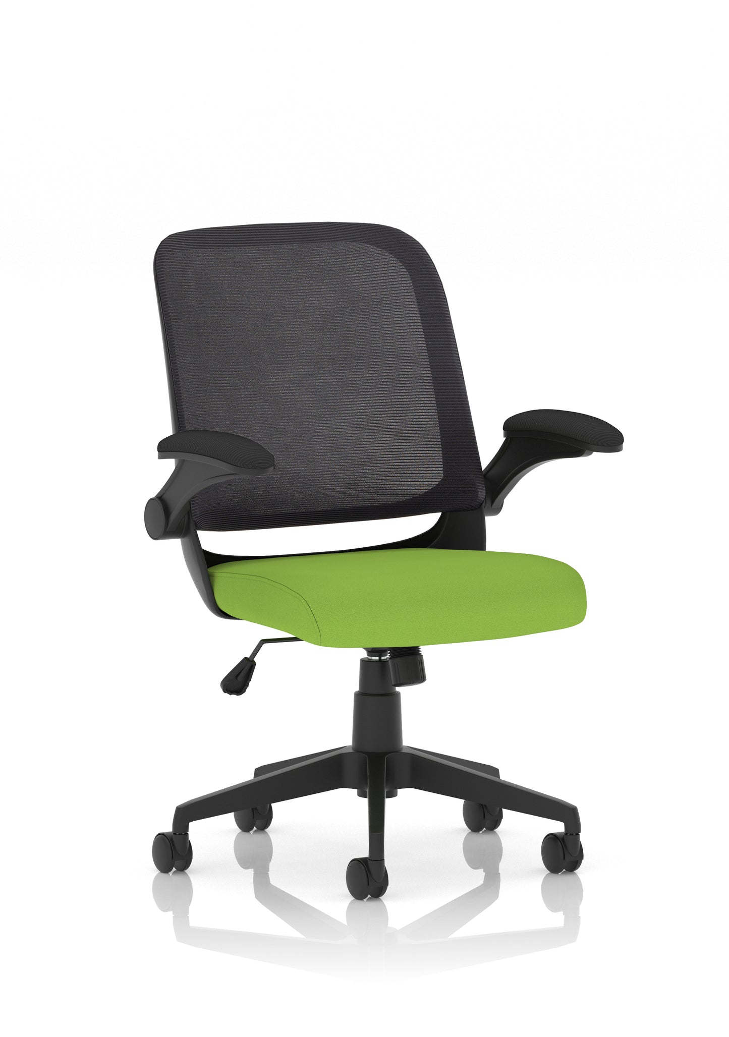 Crew Task Operator Mesh Back and Fabric Seat Chair With Folding Arms - Available in 20 Colour Choices
