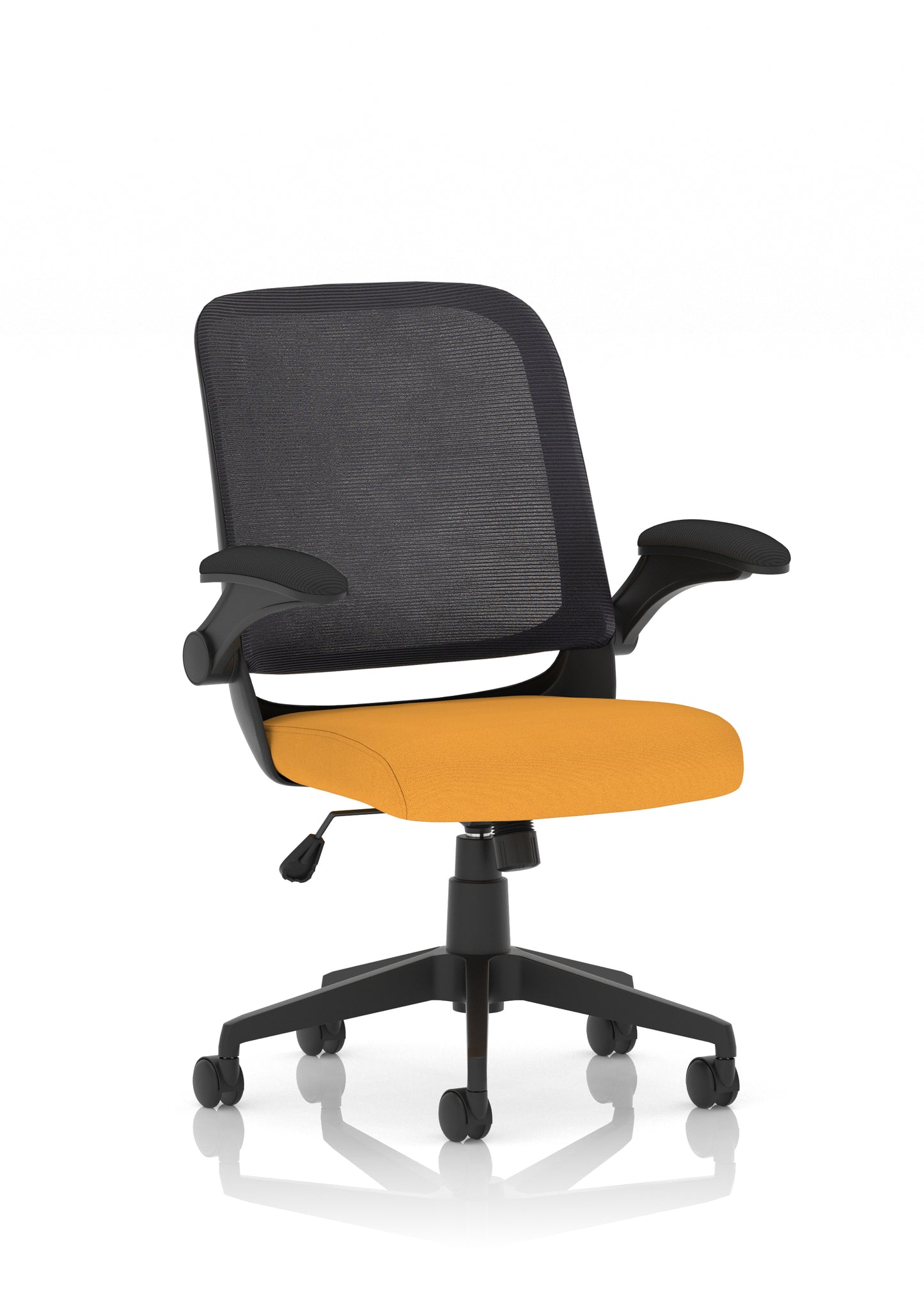 Crew Task Operator Mesh Back and Fabric Seat Chair With Folding Arms - Available in 20 Colour Choices