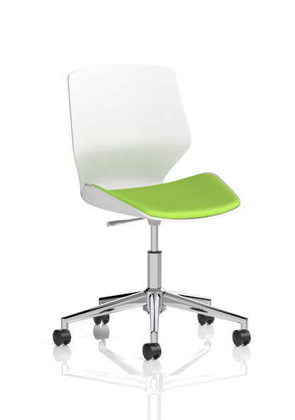 Florence White Frame Fabric Office Chair - Multiple Colour Options