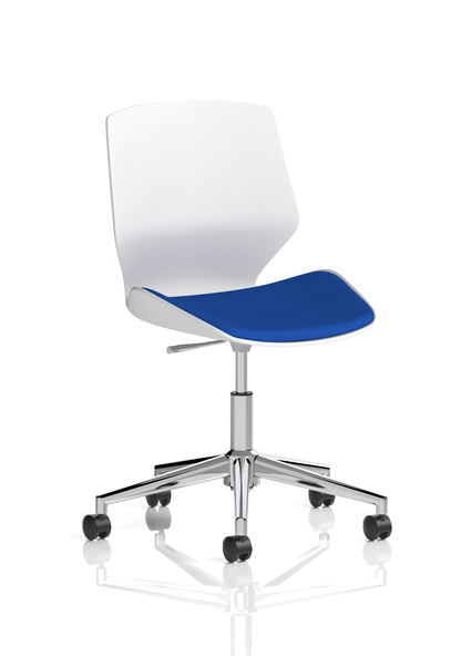 Florence White Frame Fabric Office Chair - Multiple Colour Options