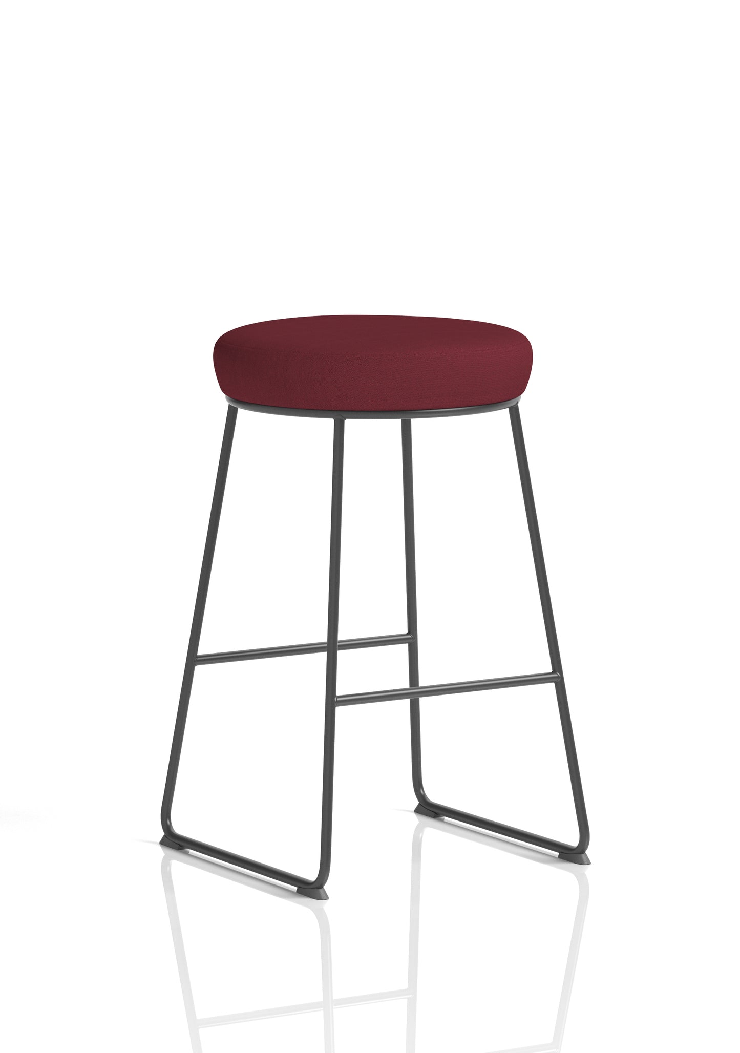 Turin Black Frame Fabric Seat Stool Chair - 23 Colour Options Available