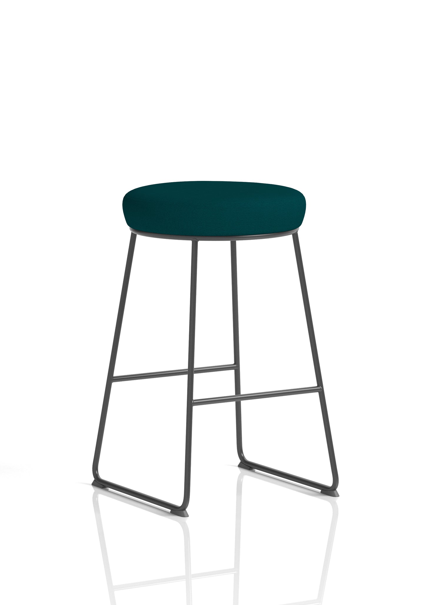 Turin Black Frame Fabric Seat Stool Chair - 23 Colour Options Available