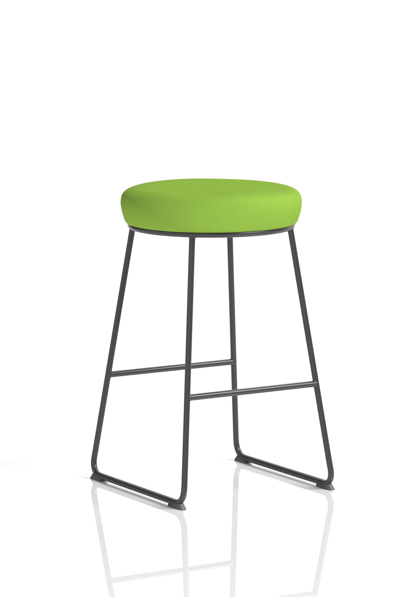Turin Black Frame Fabric Seat Stool Chair - 23 Colour Options Available