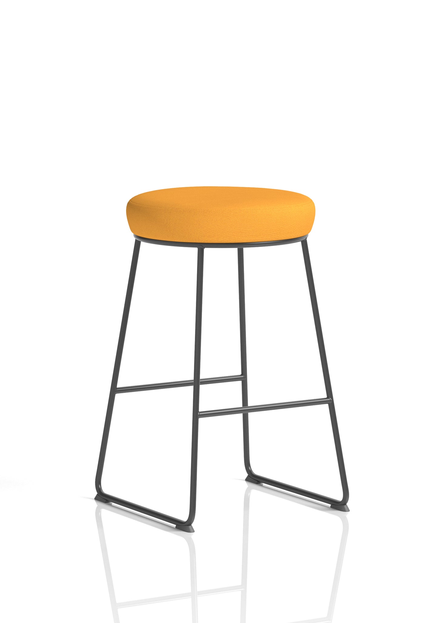 Turin Black Frame Fabric Seat Stool Chair - 23 Colour Options Available