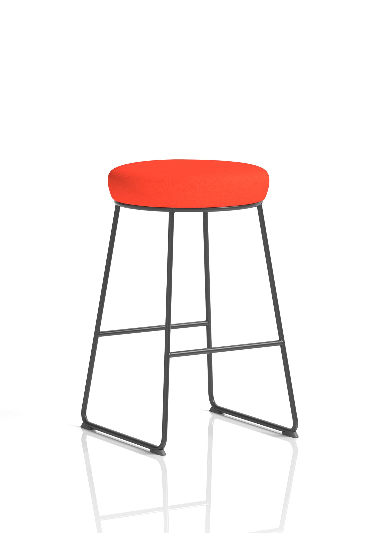 Turin Black Frame Fabric Seat Stool Chair - 23 Colour Options Available