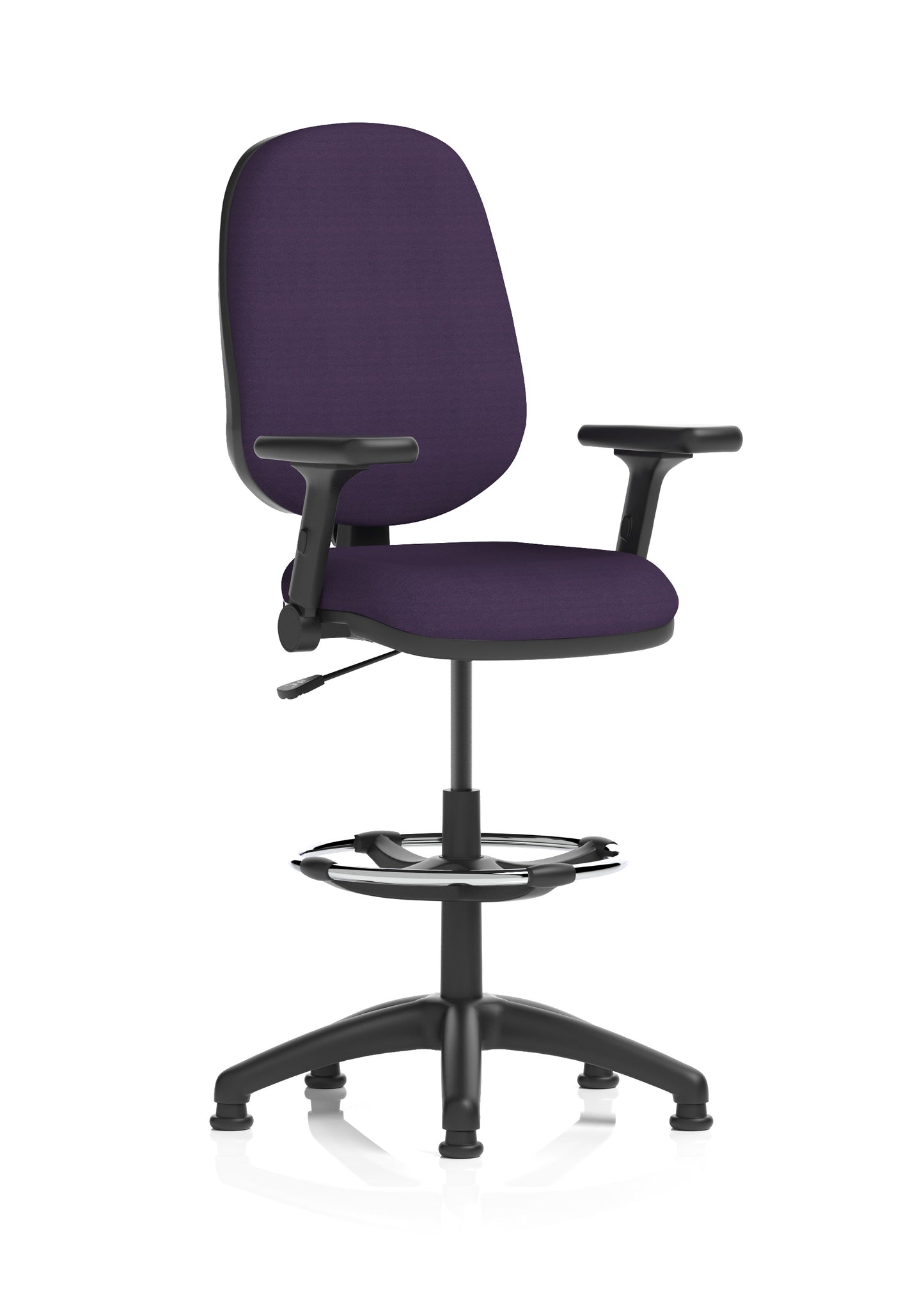 Eclipse Plus I Medium Back Fabric Task Operator with Hi Rise Draughtsman Office Chair