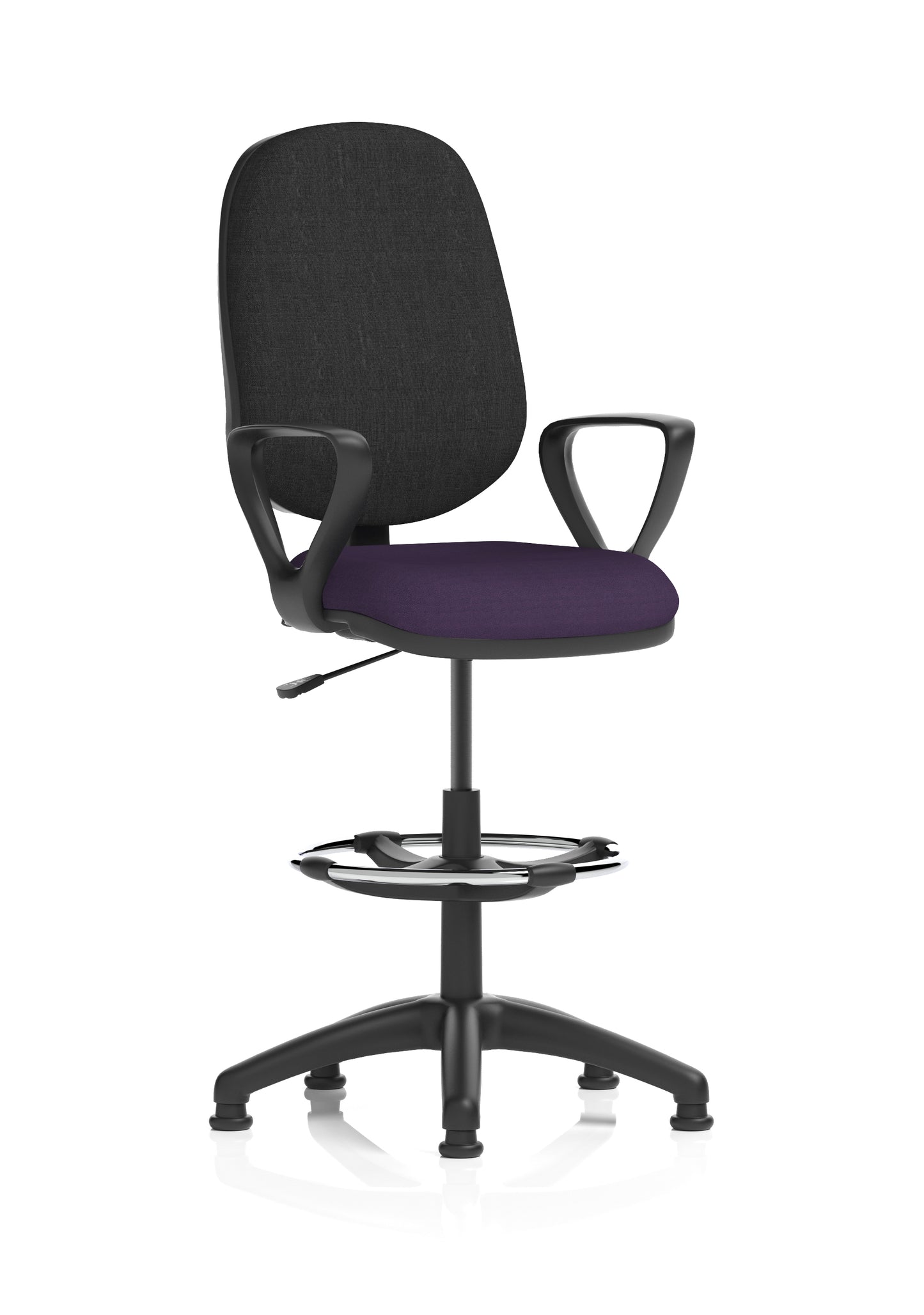 Eclipse Plus I Medium Back Fabric Task Operator with Hi Rise Draughtsman Office Chair