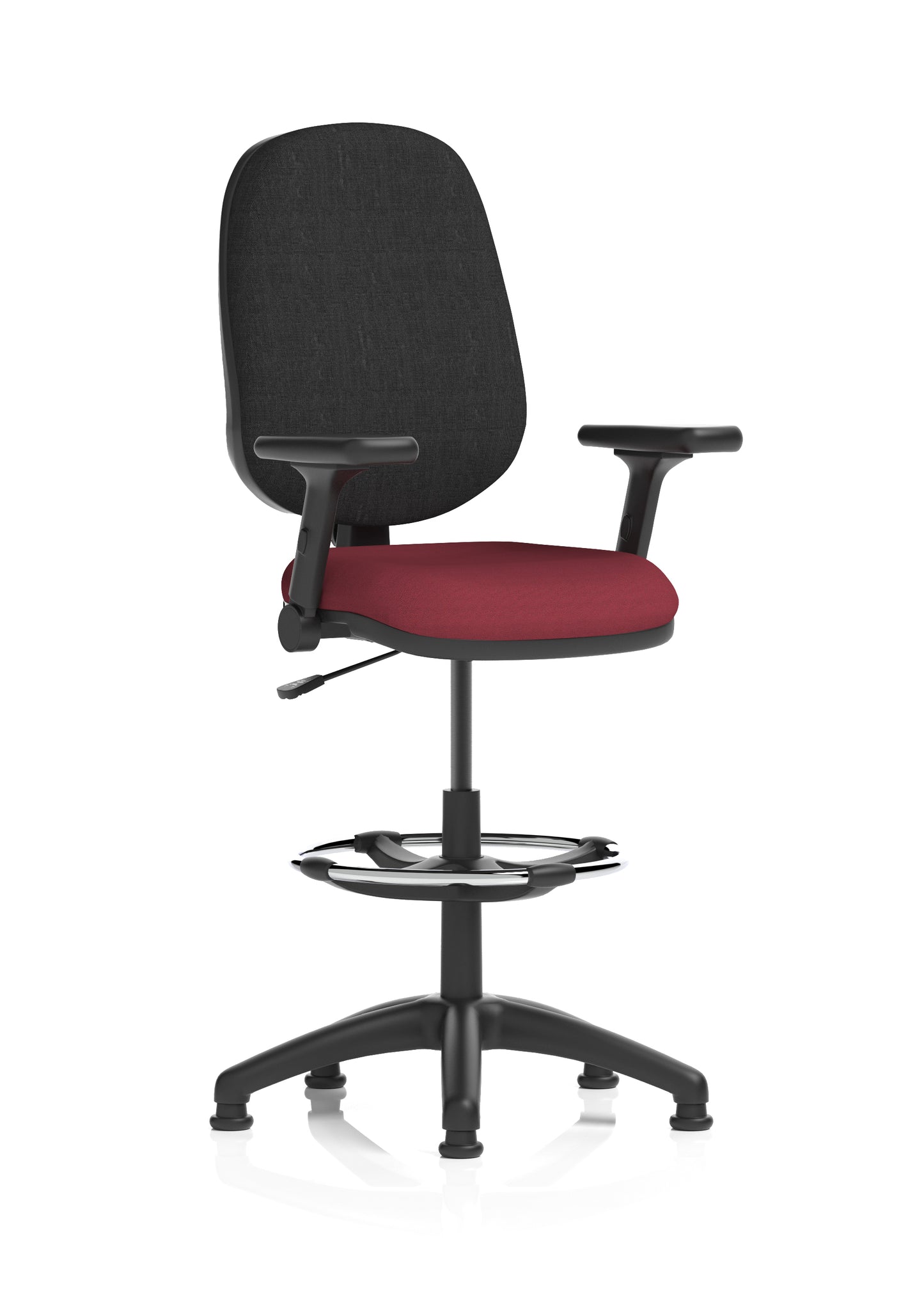 Eclipse Plus I Medium Back Fabric Task Operator with Hi Rise Draughtsman Office Chair