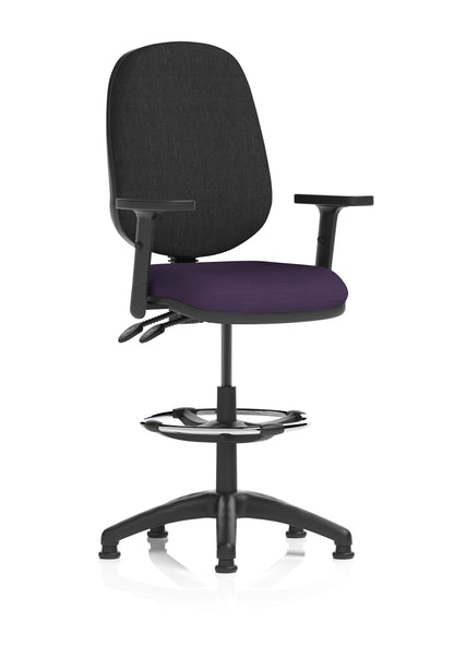 Eclipse Plus II Task Operator Office Chair with Hi Rise Draughtsman Kit - Available in 20 Colour Choices