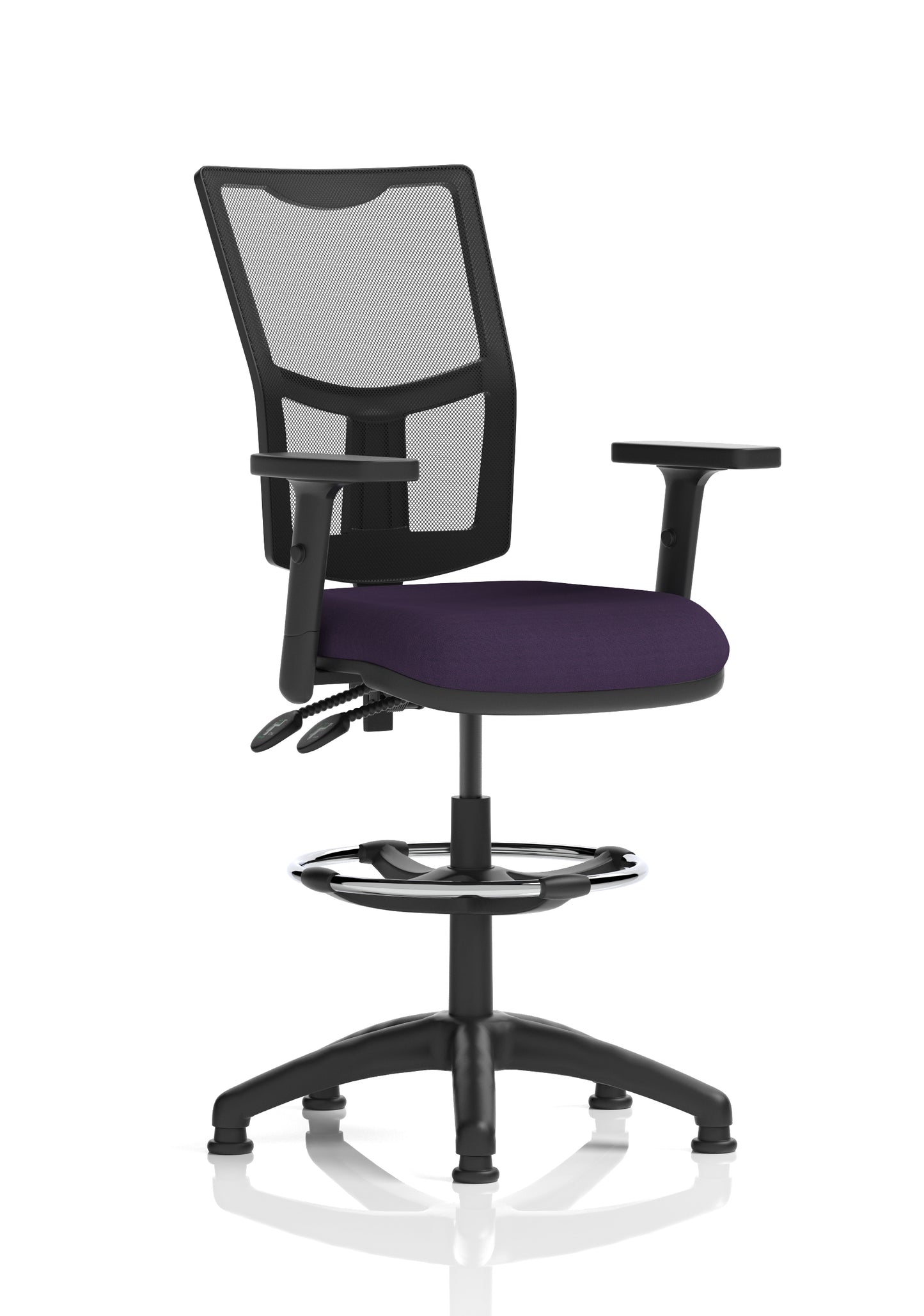 Eclipse Plus II Medium Mesh Back Task Operator Office Chair - Multiple Arm Options - Draughtsman Kit Option - Available in 20 Colour Choices