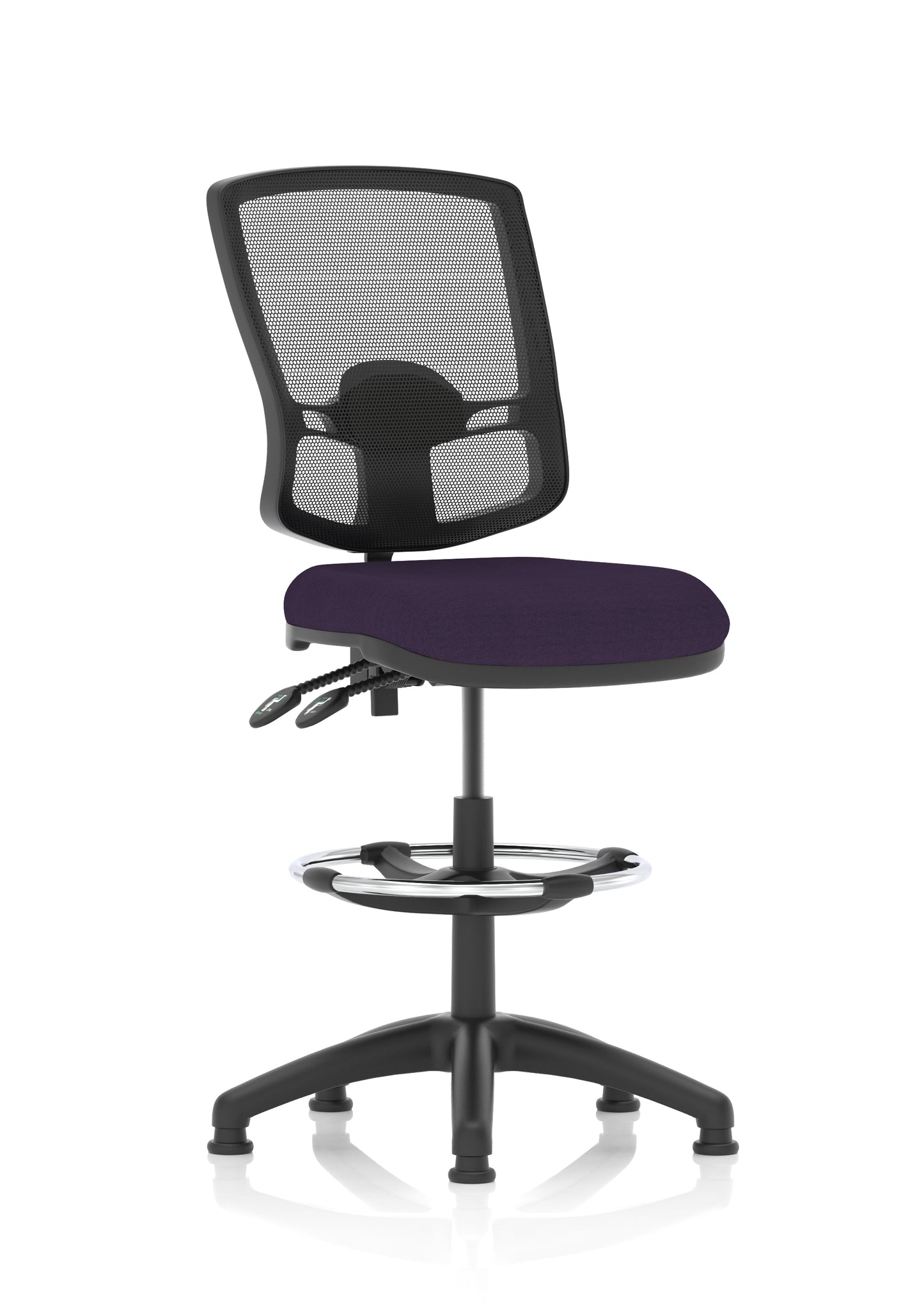 Eclipse Plus II Deluxe Mesh Back Task Operator Office Chair - Multiple Arm Options - Draughtsman Kit Option - Available in 20 Colour Choices