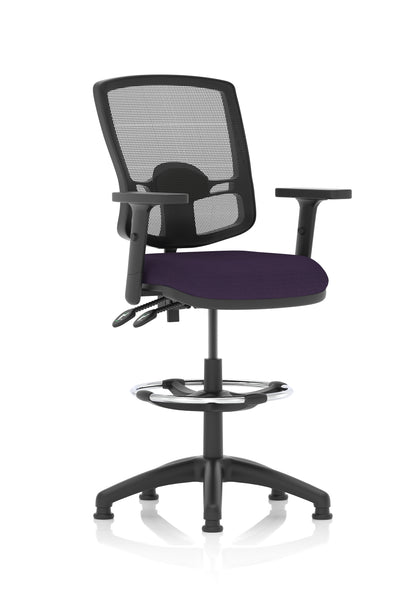 Eclipse Plus II Deluxe Mesh Back Task Operator Office Chair - Multiple Arm Options - Draughtsman Kit Option - Available in 20 Colour Choices