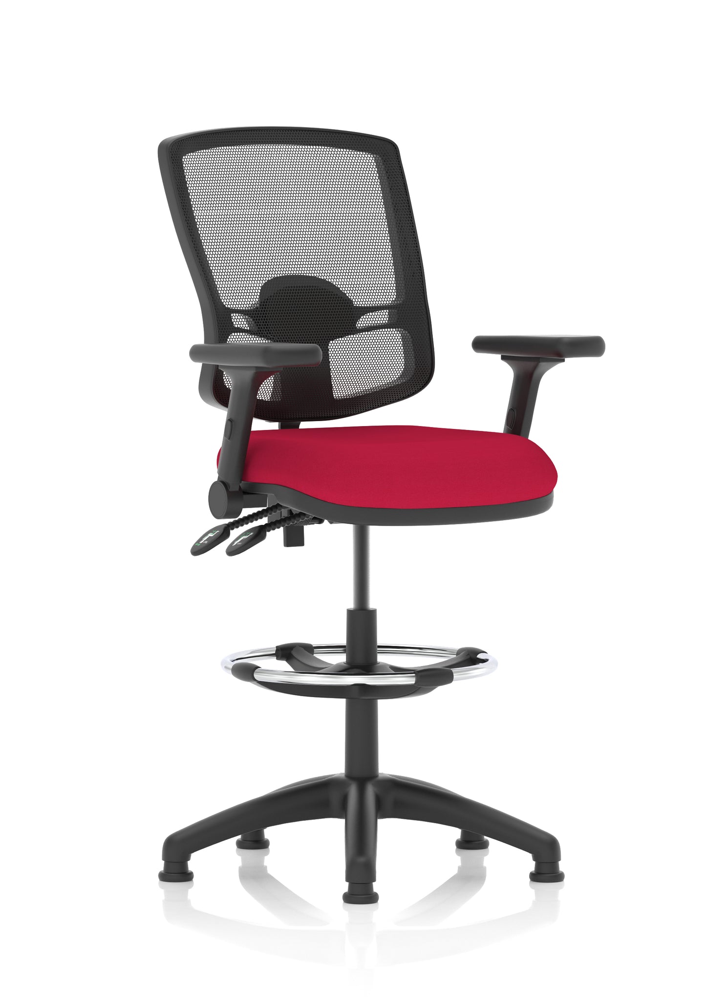 Eclipse Plus II Deluxe Mesh Back Task Operator Office Chair - Multiple Arm Options - Draughtsman Kit Option - Available in 20 Colour Choices
