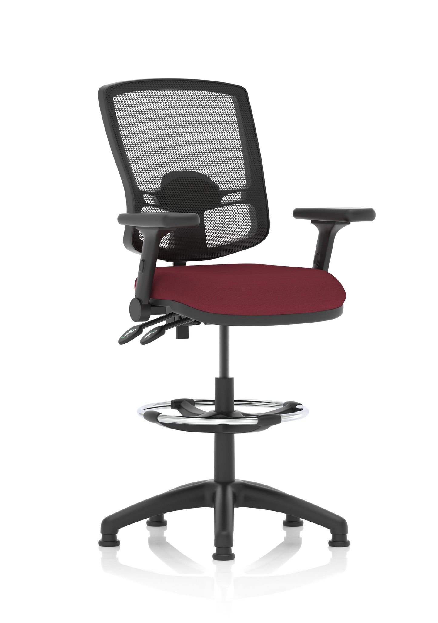 Eclipse Plus II Deluxe Mesh Back Task Operator Office Chair - Multiple Arm Options - Draughtsman Kit Option - Available in 20 Colour Choices