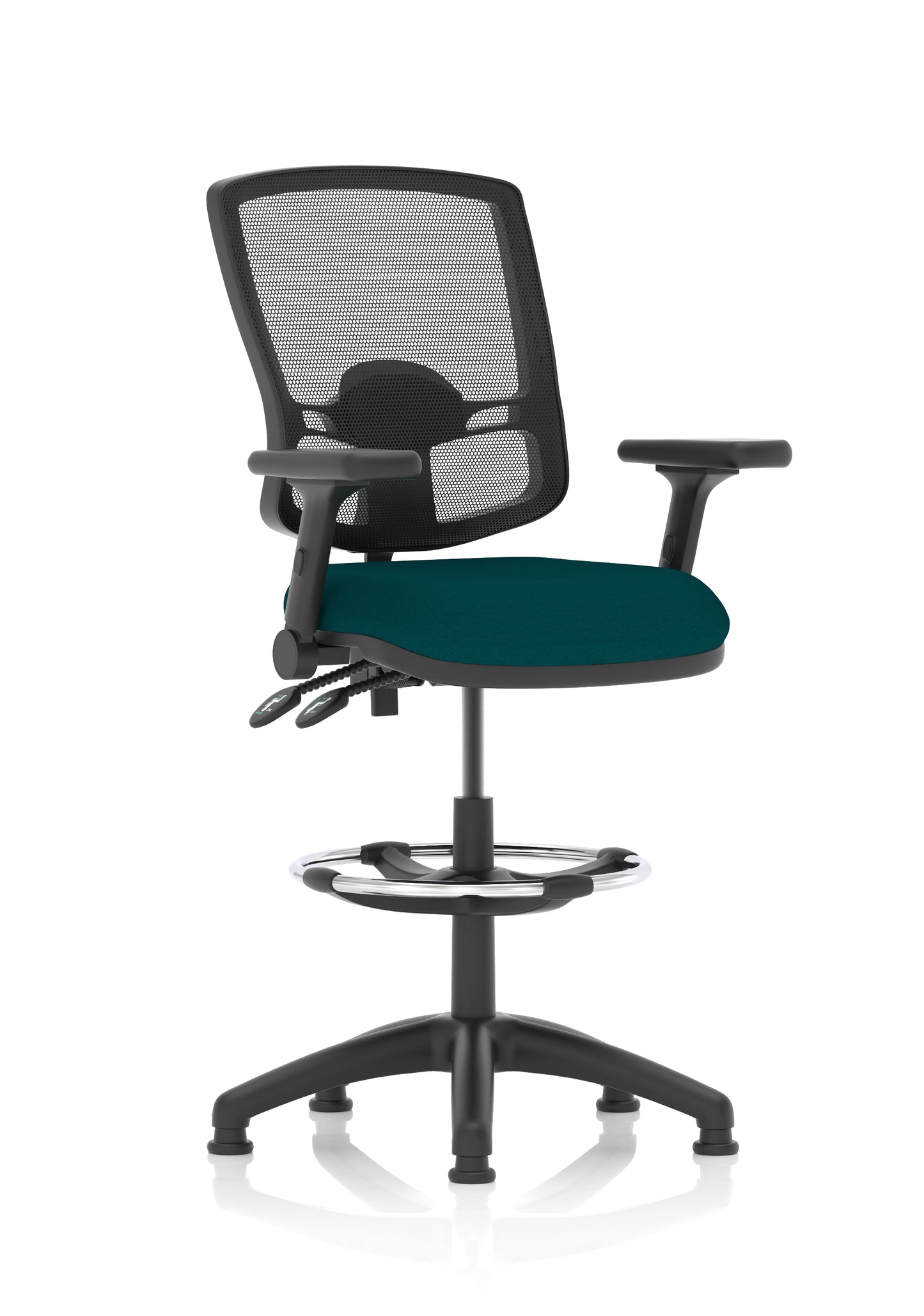 Eclipse Plus II Deluxe Mesh Back Task Operator Office Chair - Multiple Arm Options - Draughtsman Kit Option - Available in 20 Colour Choices