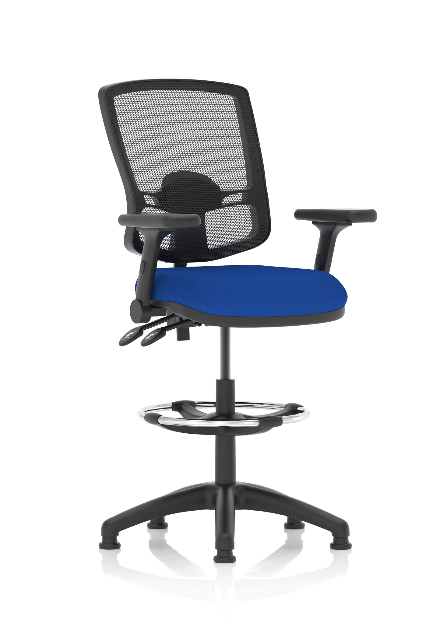 Eclipse Plus II Deluxe Mesh Back Task Operator Office Chair - Multiple Arm Options - Draughtsman Kit Option - Available in 20 Colour Choices