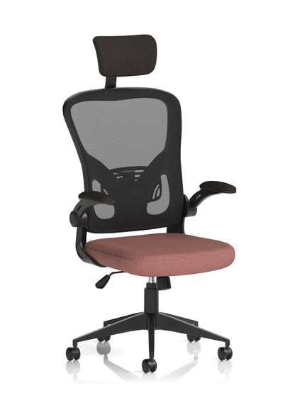 Ace High Back Mesh Back Office Chair With Folding Arms and Headrest