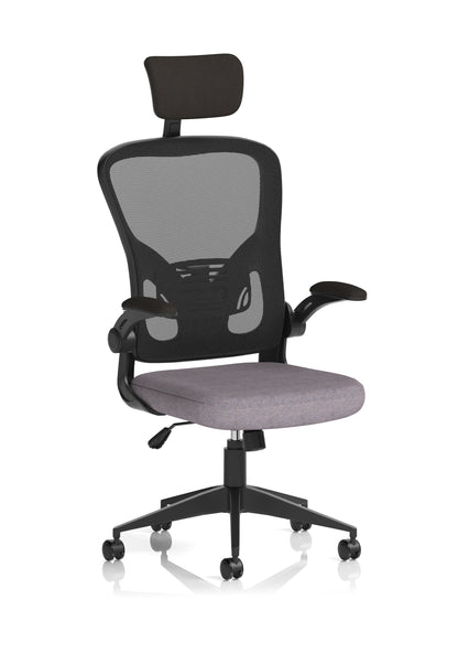 Ace High Back Mesh Back Office Chair With Folding Arms and Headrest