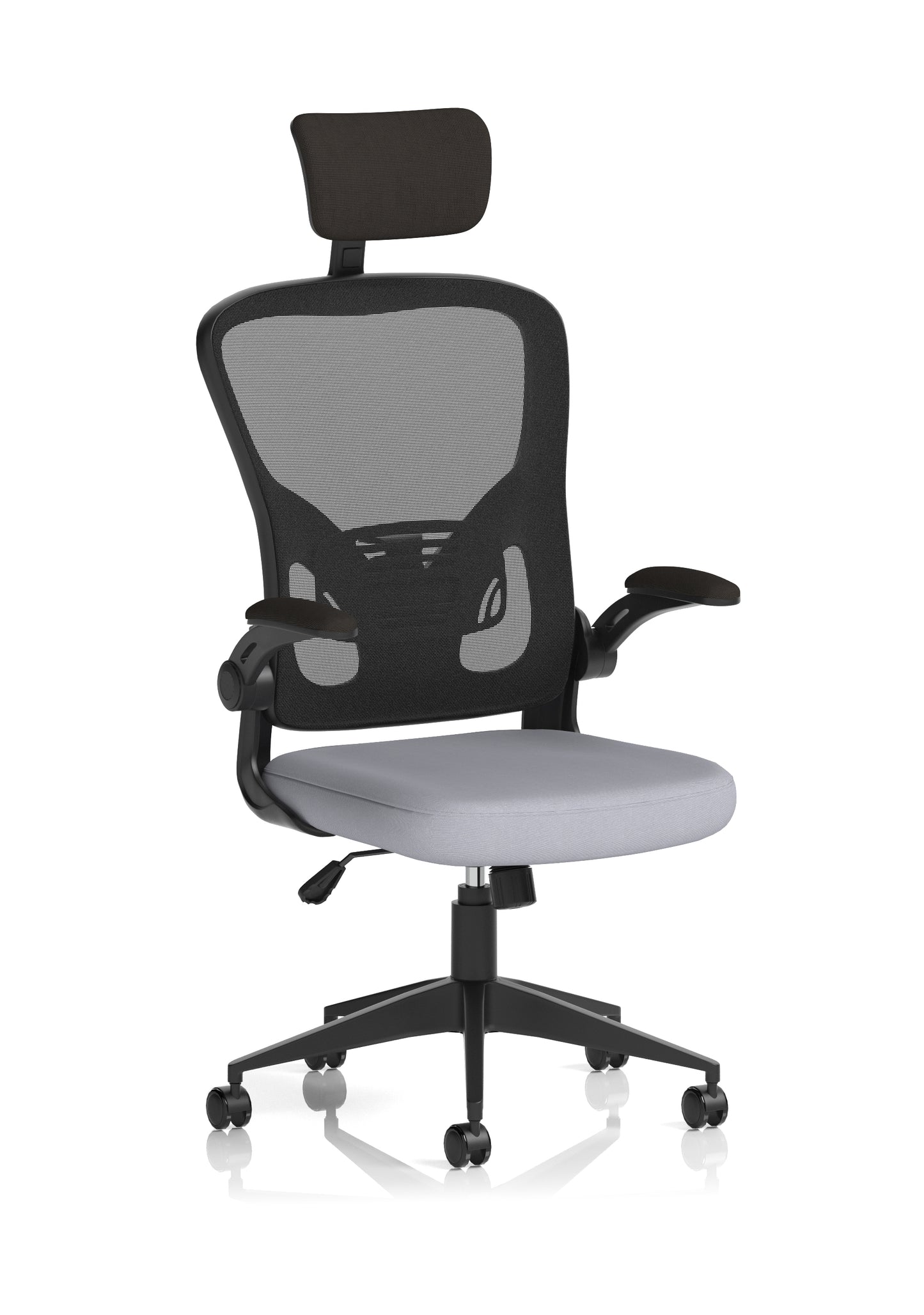 Ace High Back Mesh Back Office Chair With Folding Arms and Headrest
