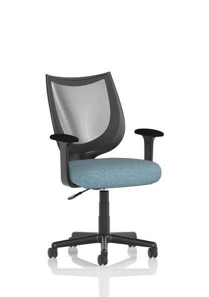 Camden Medium Back Black Mesh Task Operator Office Chair With Fixed Arms - Available in 20 Colour Choices
