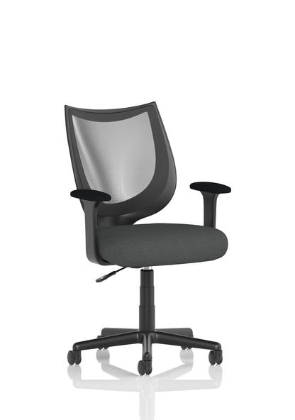 Camden Medium Back Black Mesh Task Operator Office Chair With Fixed Arms - Available in 20 Colour Choices