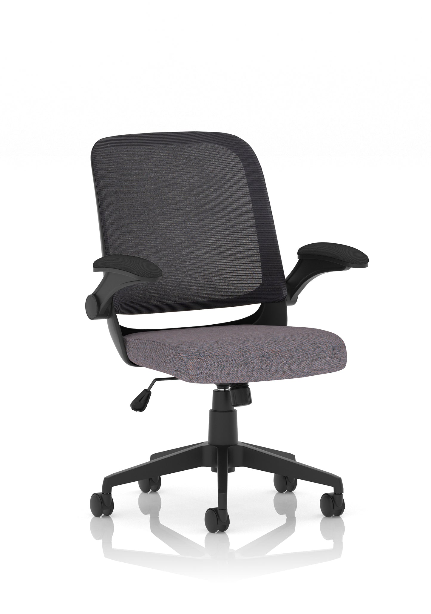 Crew Task Operator Mesh Back and Fabric Seat Chair With Folding Arms - Available in 20 Colour Choices