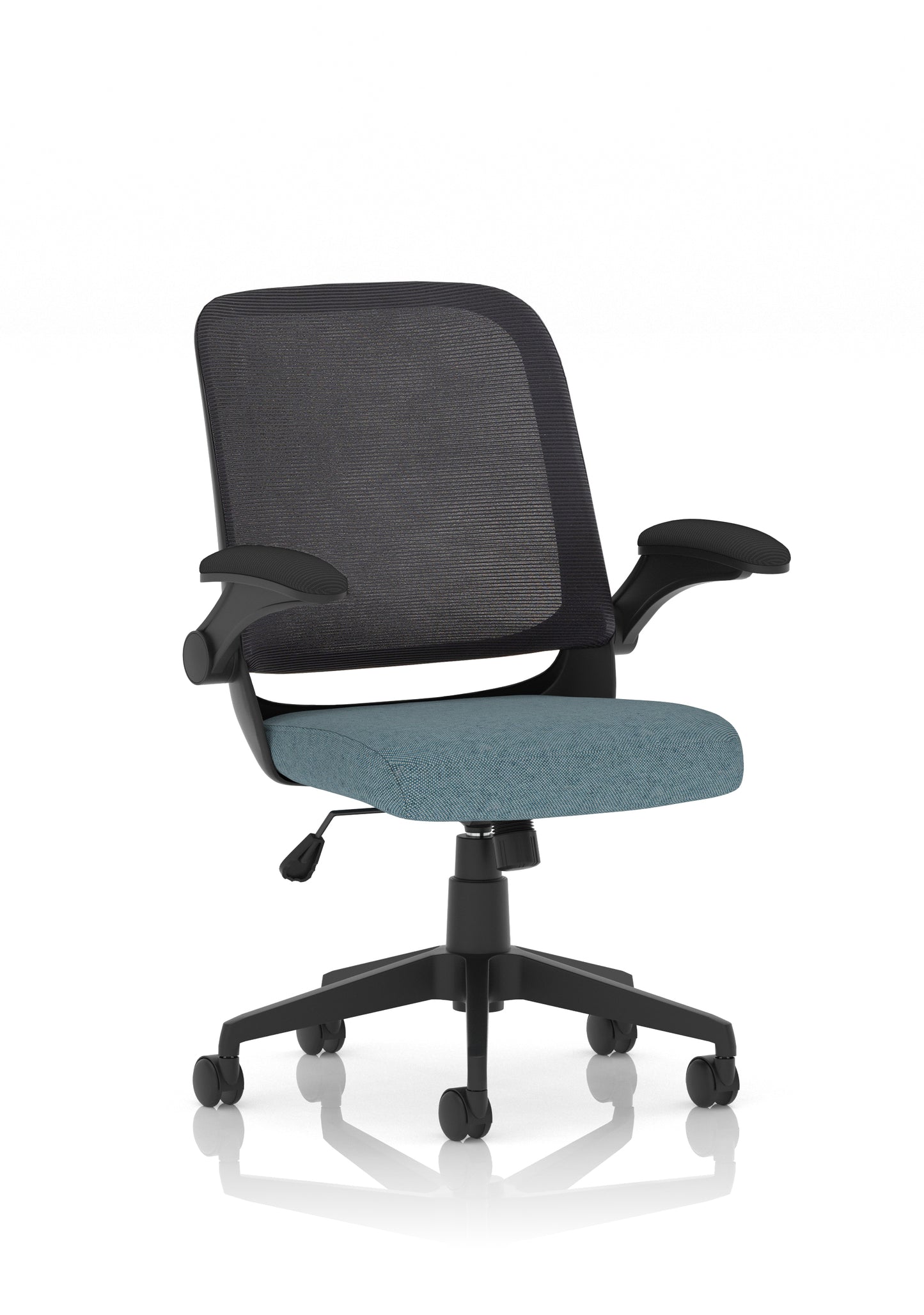 Crew Task Operator Mesh Back and Fabric Seat Chair With Folding Arms - Available in 20 Colour Choices