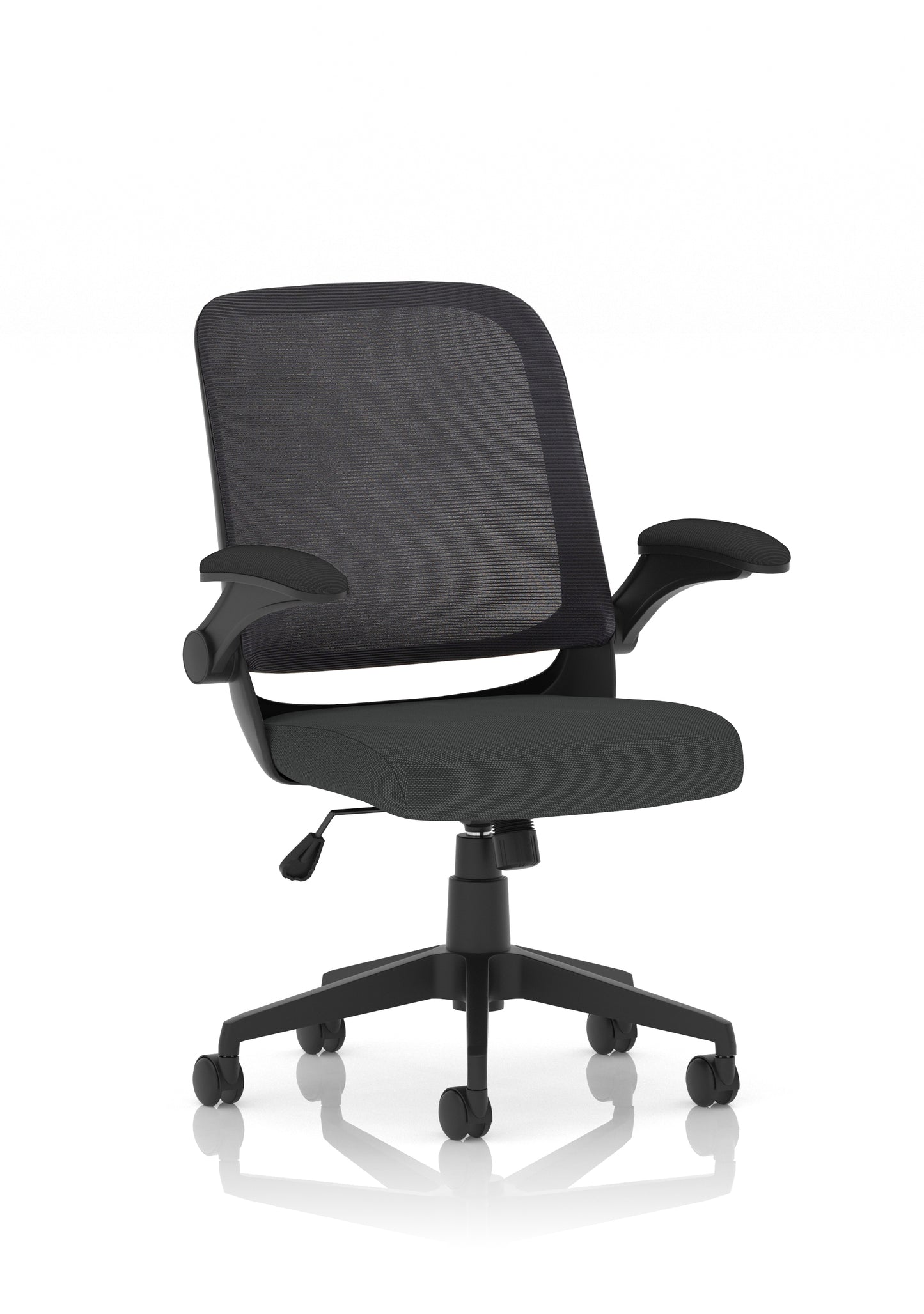 Crew Task Operator Mesh Back and Fabric Seat Chair With Folding Arms - Available in 20 Colour Choices