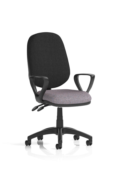 Eclipse Plus II Medium Back Task Operator Office Chair - Optional Arms - Multiple Seat Colour Options
