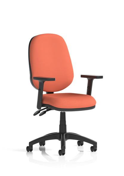 Eclipse Plus II Medium Back Task Operator Office Chair - Optional Arms - Multiple Seat Colour Options