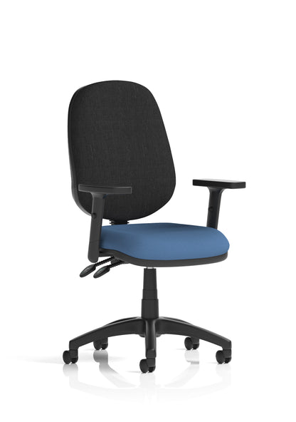 Eclipse Plus II Medium Back Task Operator Office Chair - Optional Arms - Multiple Seat Colour Options