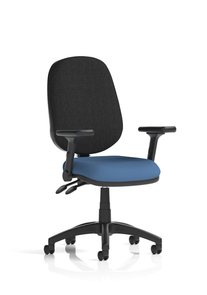 Eclipse Plus II Medium Back Task Operator Office Chair - Optional Arms - Multiple Seat Colour Options