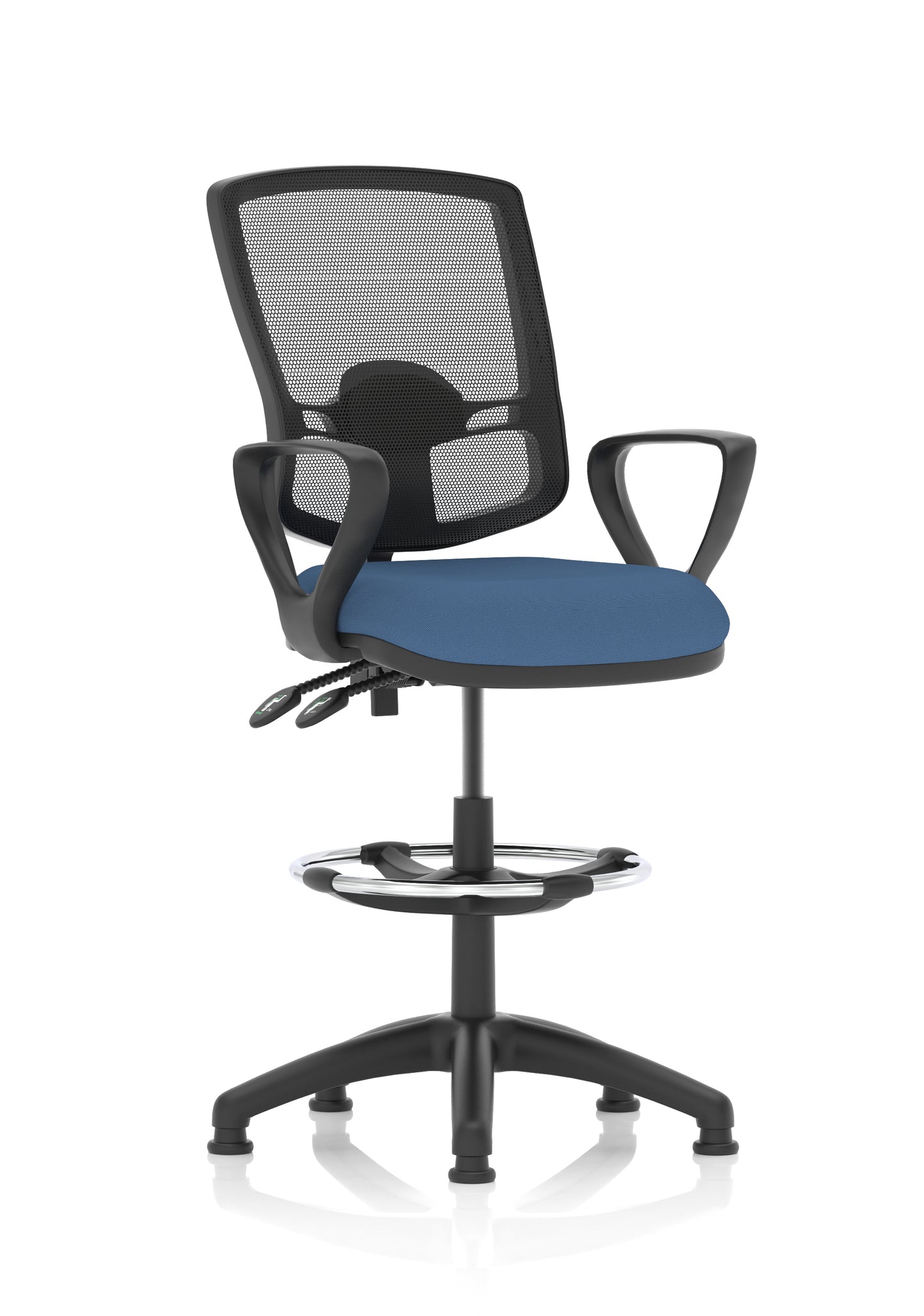 Eclipse Plus II Deluxe Mesh Back Task Operator Office Chair - Multiple Arm Options - Draughtsman Kit Option - Available in 20 Colour Choices
