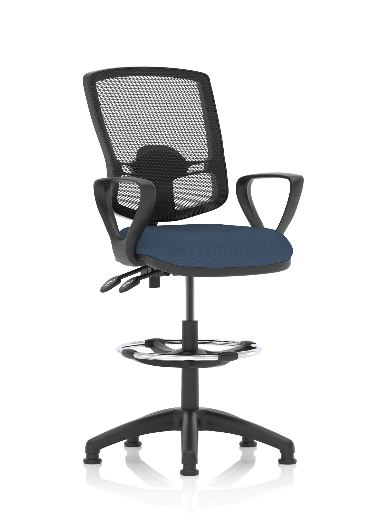 Eclipse Plus II Deluxe Mesh Back Task Operator Office Chair - Multiple Arm Options - Draughtsman Kit Option - Available in 20 Colour Choices