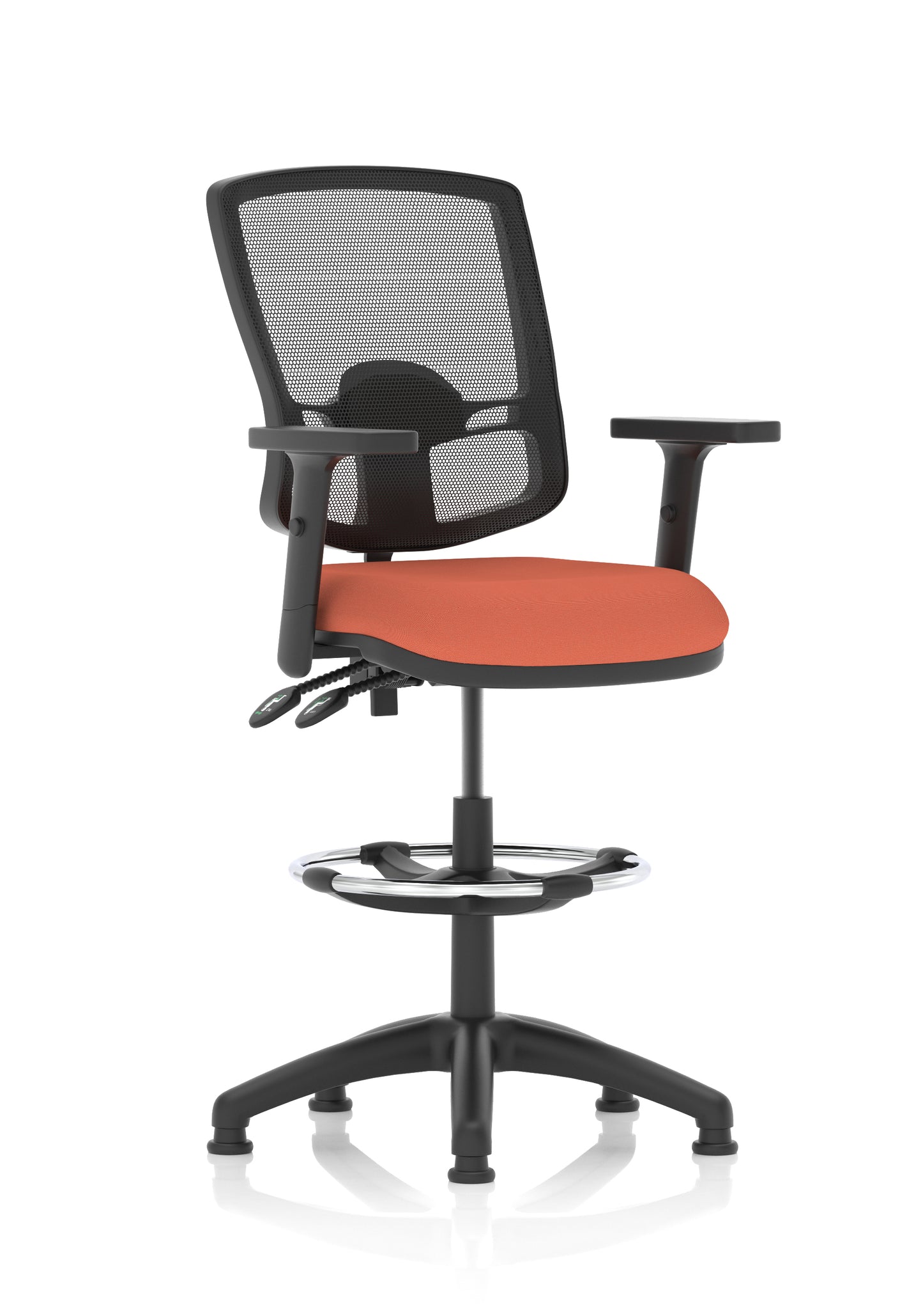 Eclipse Plus II Deluxe Mesh Back Task Operator Office Chair - Multiple Arm Options - Draughtsman Kit Option - Available in 20 Colour Choices