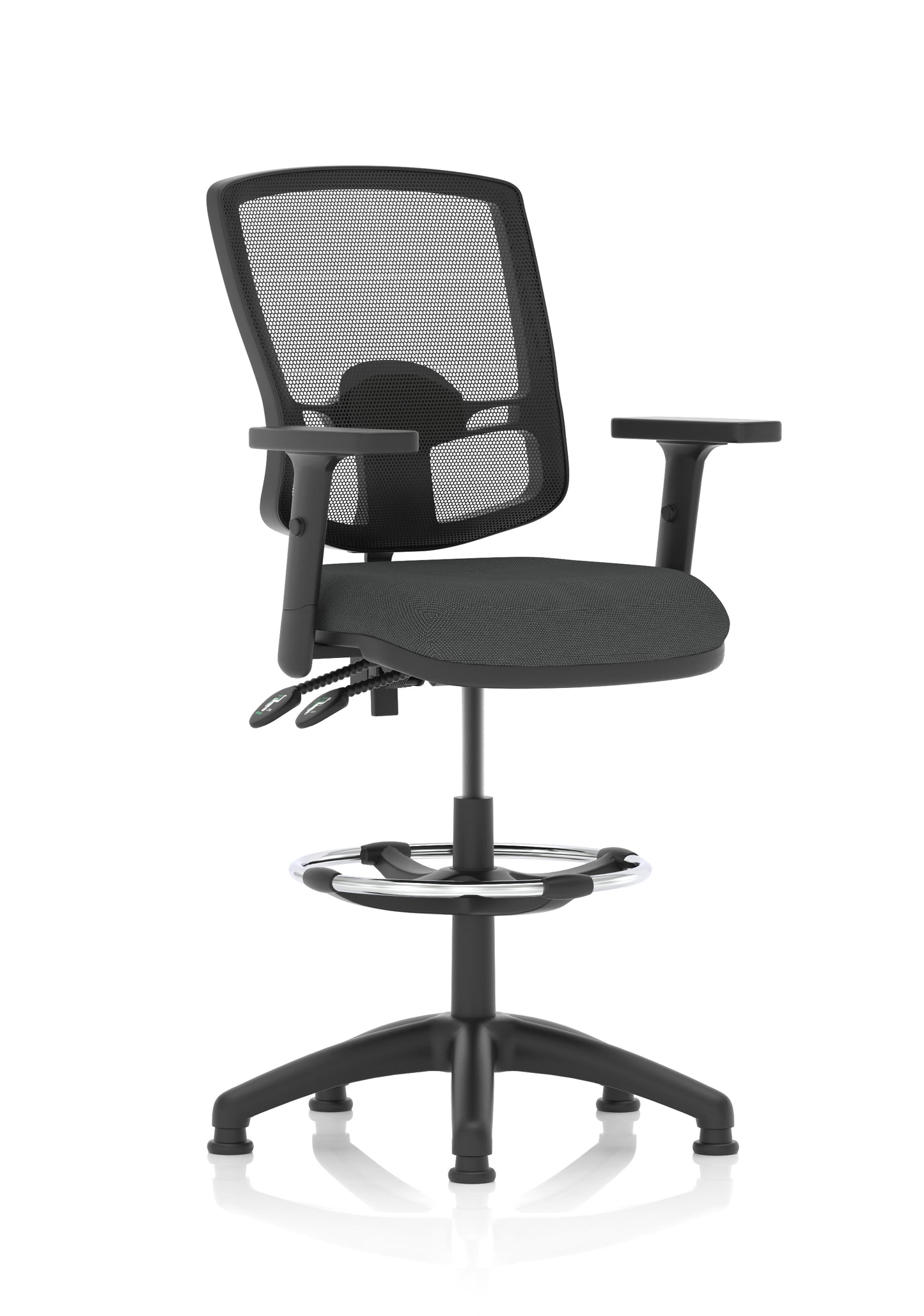 Eclipse Plus II Deluxe Mesh Back Task Operator Office Chair - Multiple Arm Options - Draughtsman Kit Option - Available in 20 Colour Choices