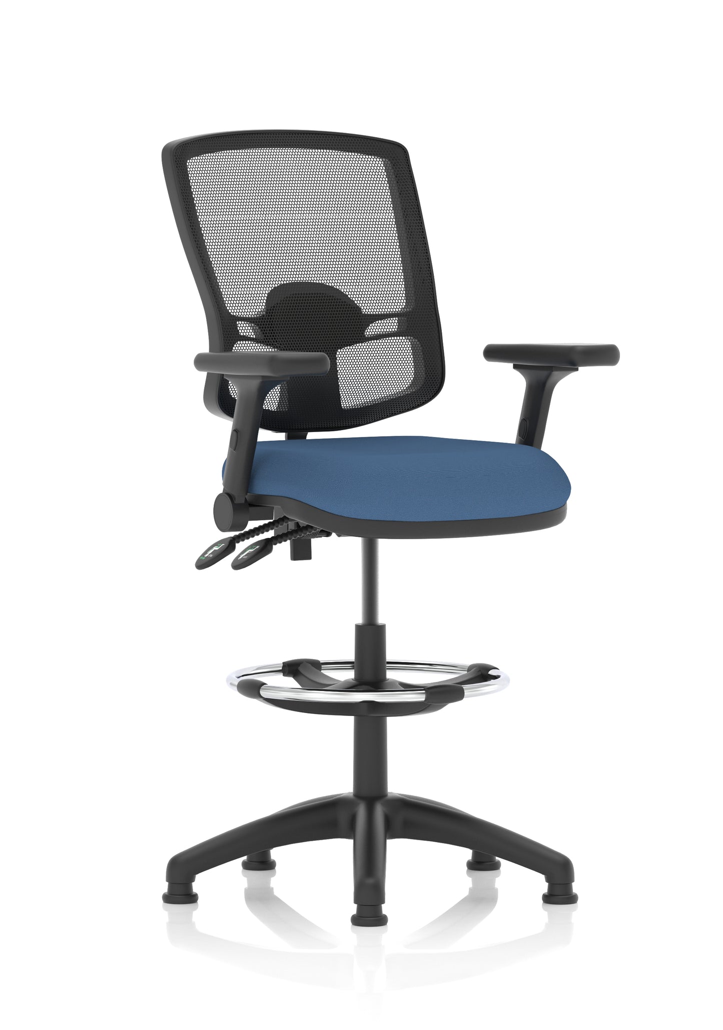 Eclipse Plus II Deluxe Mesh Back Task Operator Office Chair - Multiple Arm Options - Draughtsman Kit Option - Available in 20 Colour Choices