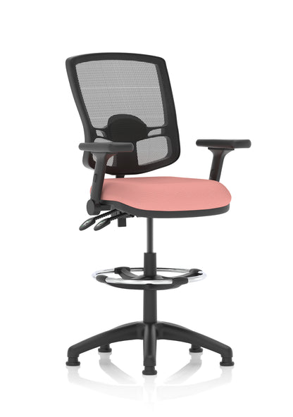 Eclipse Plus II Deluxe Mesh Back Task Operator Office Chair - Multiple Arm Options - Draughtsman Kit Option - Available in 20 Colour Choices