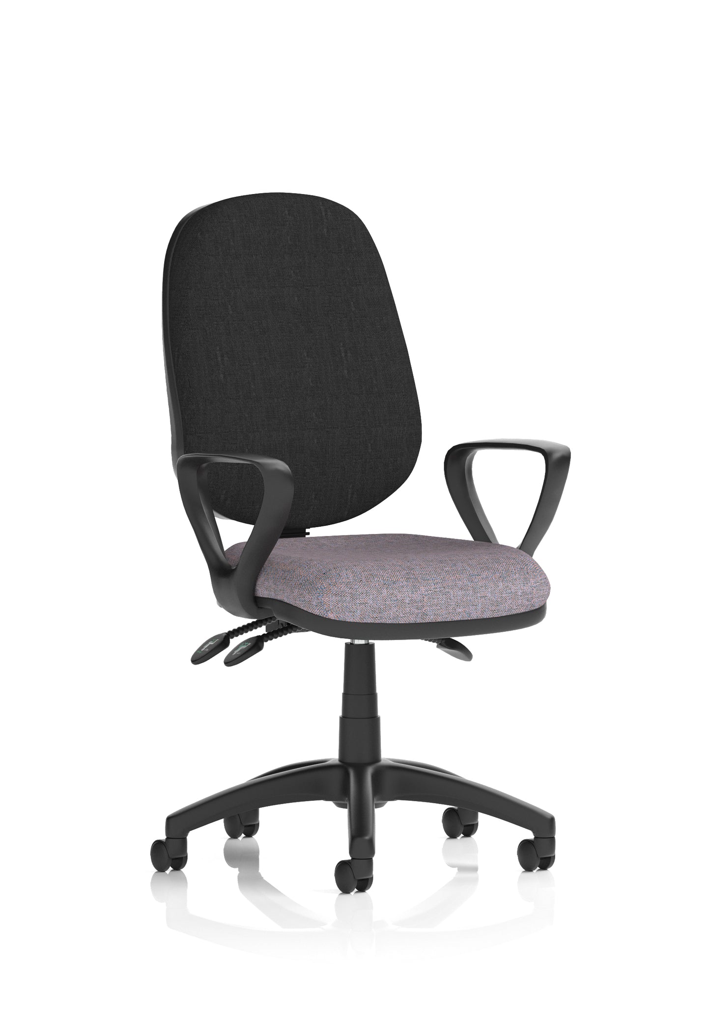 Eclipse Plus III Medium Back Fabric Task Operator Office Chair - Multiple Arm Options - Available in 20 Colour Choices