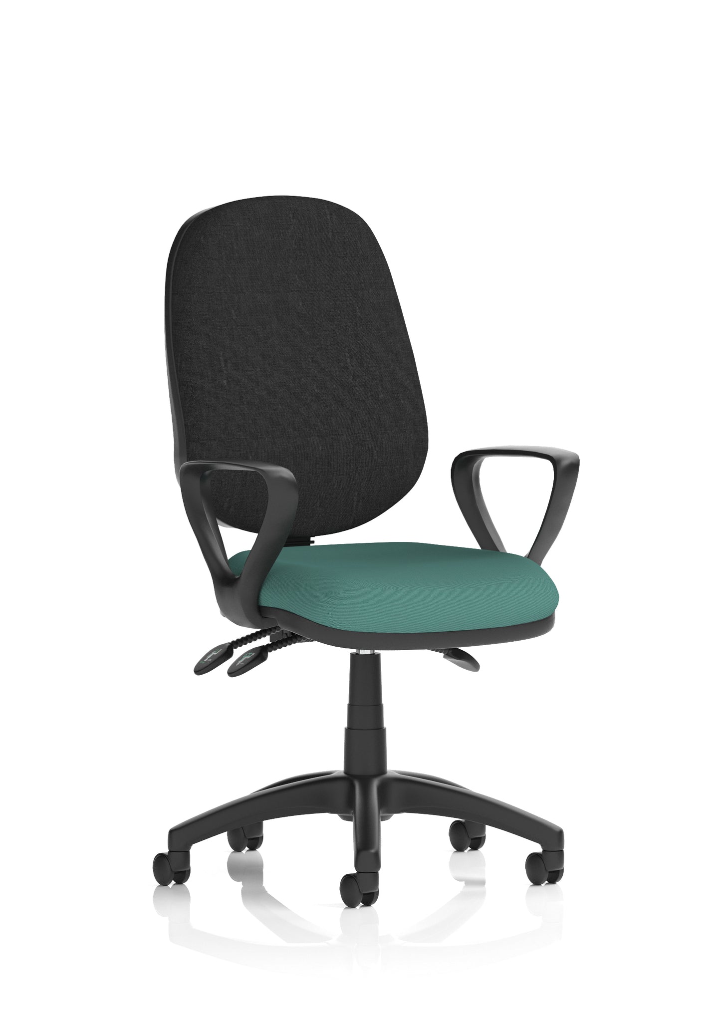 Eclipse Plus III Medium Back Fabric Task Operator Office Chair - Multiple Arm Options - Available in 20 Colour Choices