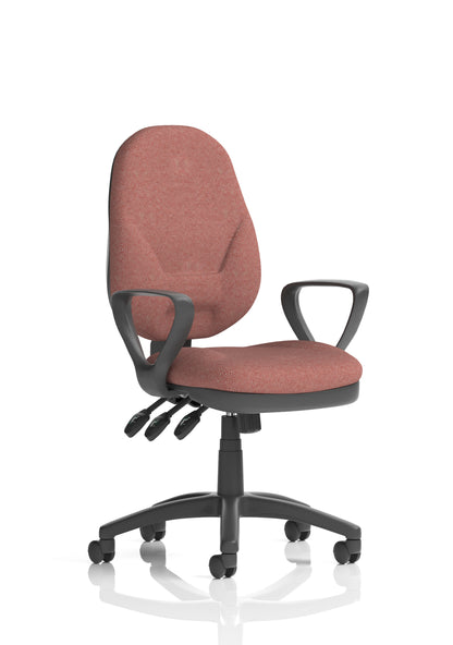 Eclipse Plus XL High Back Fabric Task Operator Office Chair - Multiple Arm Options - Available in 20 Colour Choices